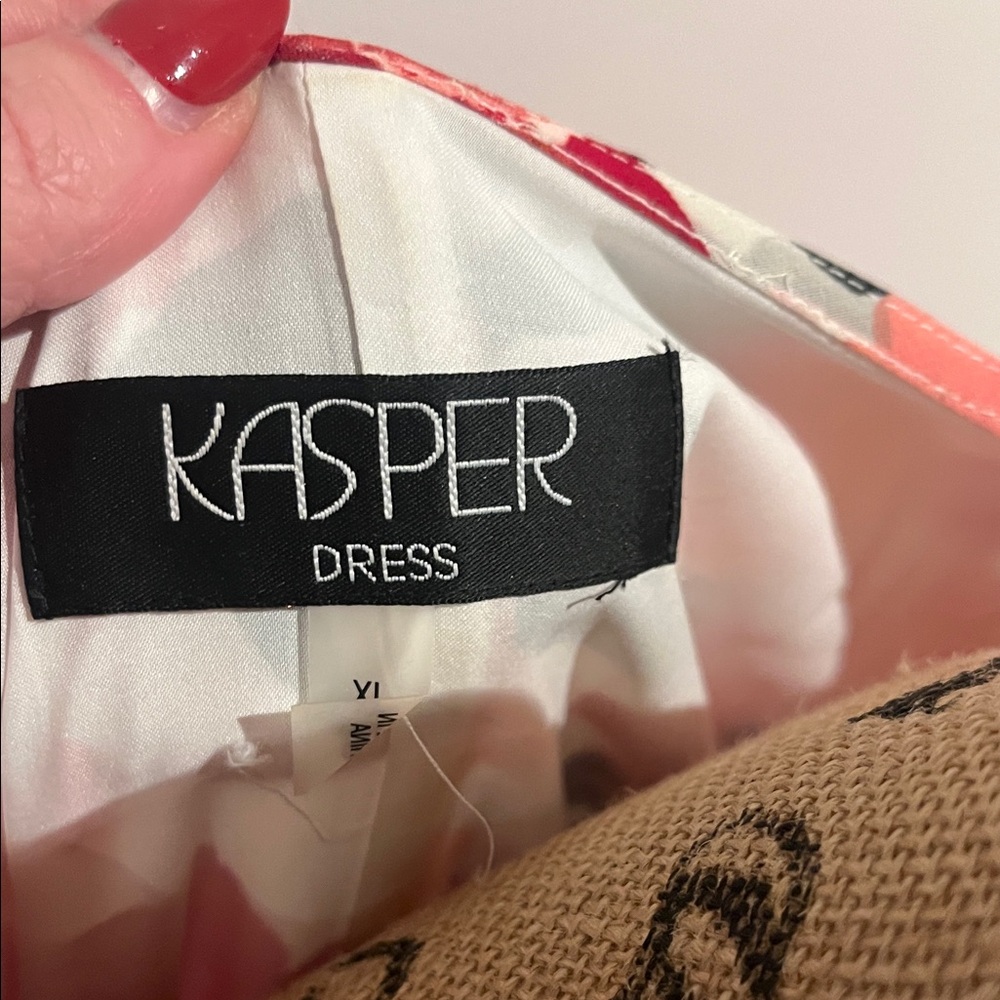 Kasper Red and Pink Floral Midi Dress - Picture 4 of 7